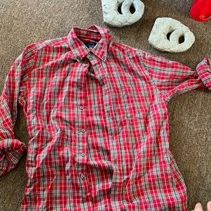 Multi colored flannel.